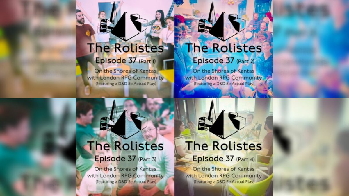 collage of images for On The Shores of Kantas episodes of The Rolistes podcast